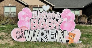 Welcome Baby in Light Pink