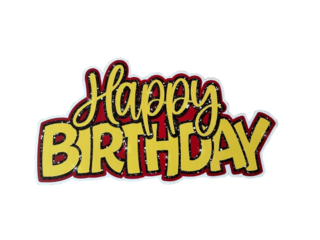 Yellow & Red HAPPY BIRTHDAY