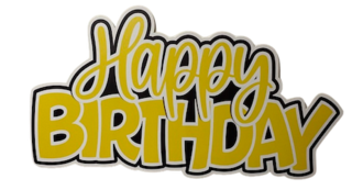 Yellow HAPPY BIRTHDAY