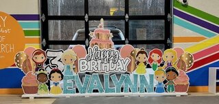 Disney Princess Indoor Birthday Sign