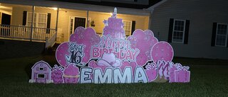 Hot Pink Birthday Yard Sign