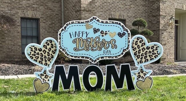 Mother's Day Sign in Aqua