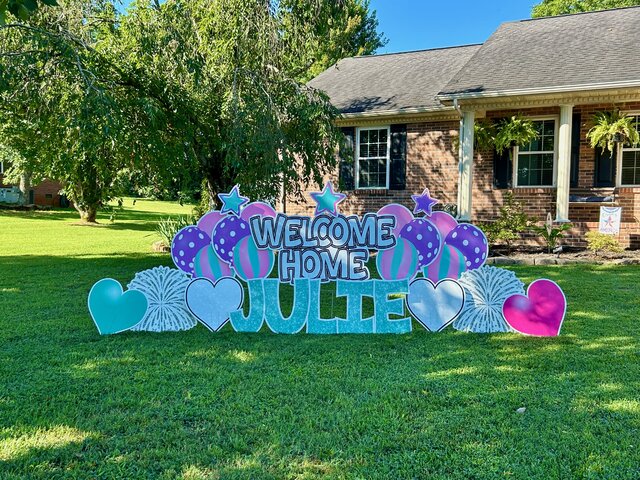 Welcome Home - Pink Purple Teal