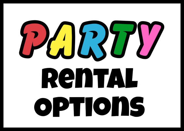 Rental Options for Parties
