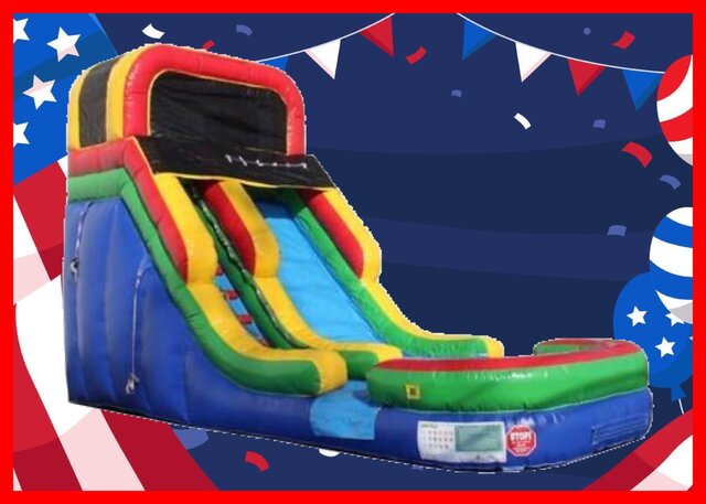 4th of July Rental 16' Rainbow Slide 