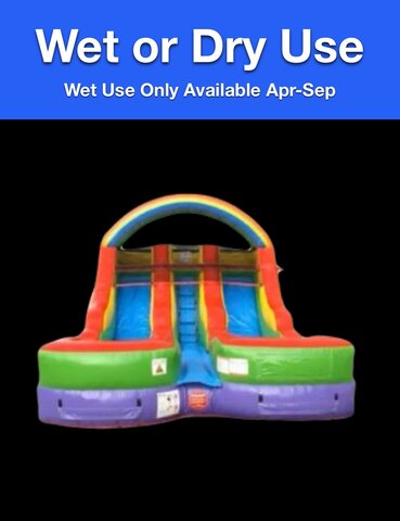 13’ Dual Lane Rainbow Slide 