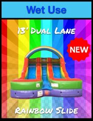 13’ Dual Lane Rainbow Slide 