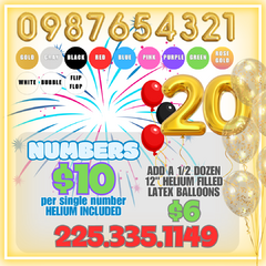 40'' Single Number Balloon 