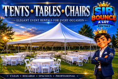 Tent,Tables, And Chairs