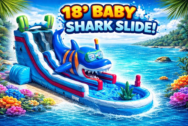 18' Baby Shark Slide