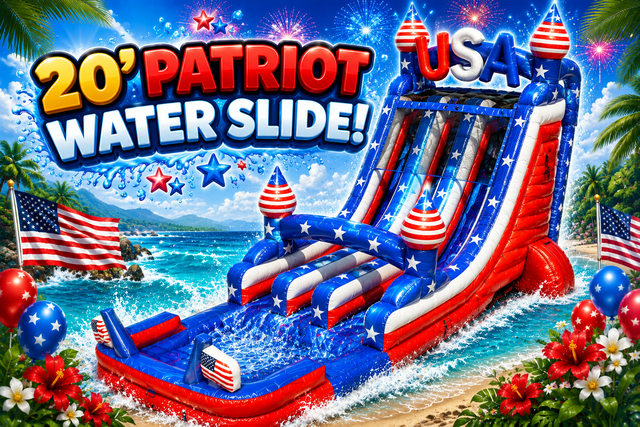 20' Patriot Dual Lane Waterslide