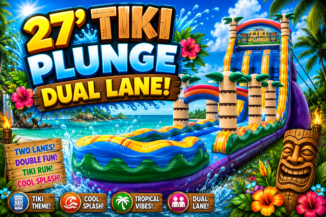 27' Tiki Plunge Dual Lane