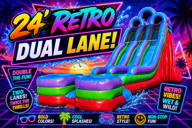 24' Retro Dual Lane Slide