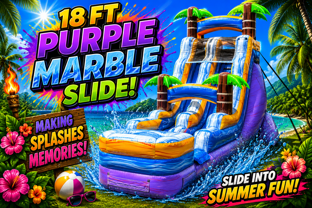 18' Purple Marble Slide