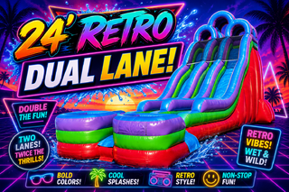 24' Retro Dual Lane Slide