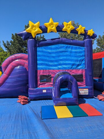 Star Galaxy Combo Bounce House with Slide (Dry)