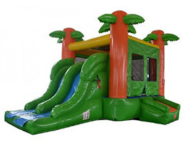 Palm Tree Combo with Slide Bounce House (Dry)