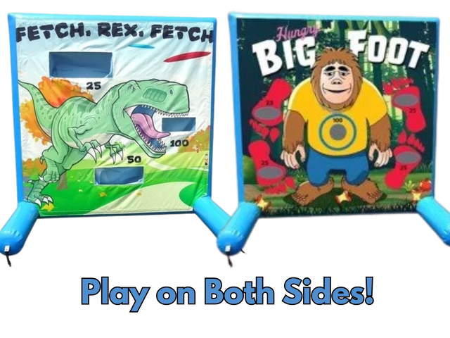 2 in 1 T-Rex Fetch and Big Foot Toss Game