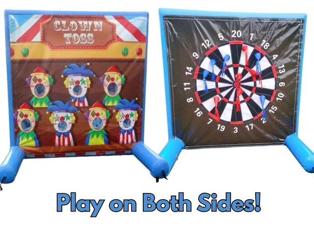 2 in 1 Clown and Dart Board Toss Game