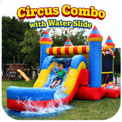 Circus Combo Bounce House with Slide (Wet)
