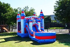 Mega Flash Combo Bounce House with Slide (Dry)