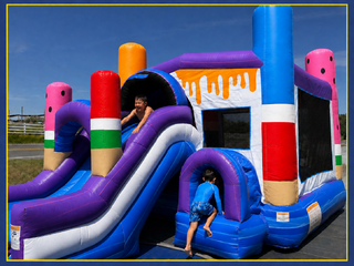 Ice Pop Combo Bounce House with Slide (Dry)