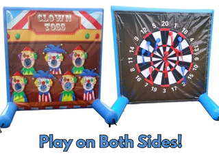 2 in 1 Clown and Dart Board Toss Game