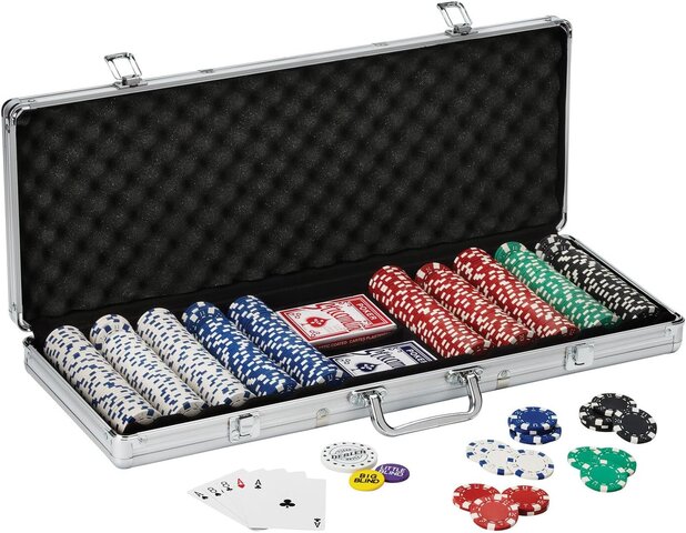 Texas Hold 'em Claytec Poker Chip Set with Aluminum Case