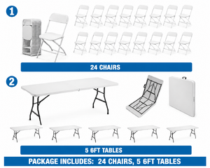 Chairs and tables 