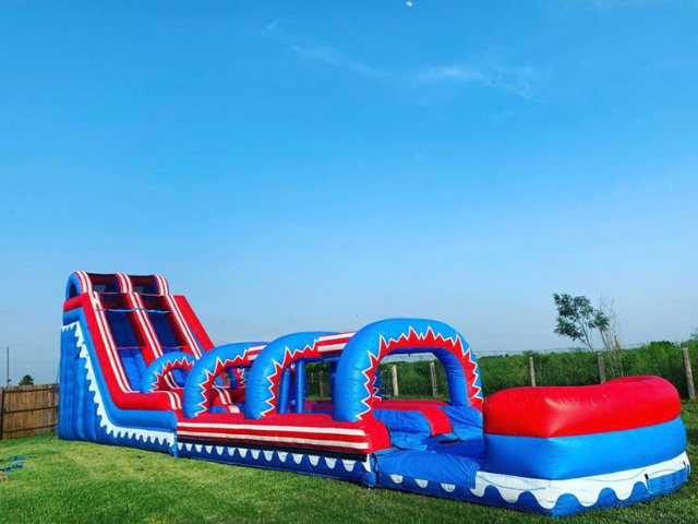 24ft Splash Park XL Double Water Slide with Pool