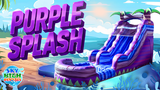 <font size= 5 color= purple>Purple Splash </font><font color = purple size=4>- (17 Ft.)</font><font color=black size= 4><p>Slide & Splash</p></font>