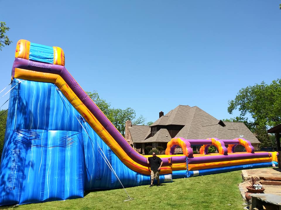 24 Ft Extreme Marble Falls Slide | SkyPiratesInflatables.com Fort Worth TX.