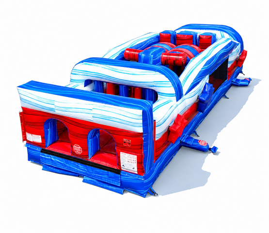 Freedom Fun Run 30ft Obstacle Course | SkyPiratesInflatables.com Fort ...