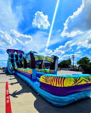 22ft Island Vibes Double Lane Water Slide