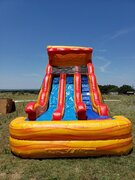 17ft. Dual lane wet/dry waterslide w/pool