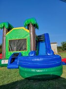 Tropical 6n1 Combo Bounce House|Wet/Dry Waterslide