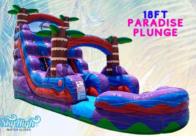 18ft Paradise Plunge Water Slide Rental