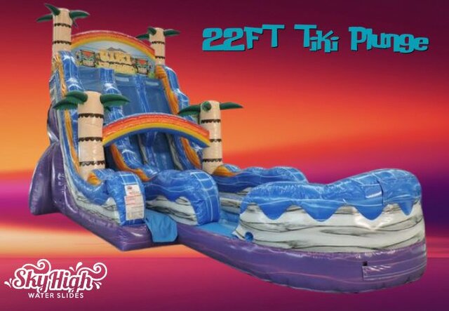 22 Foot Tiki Plunge Double Lane Slide