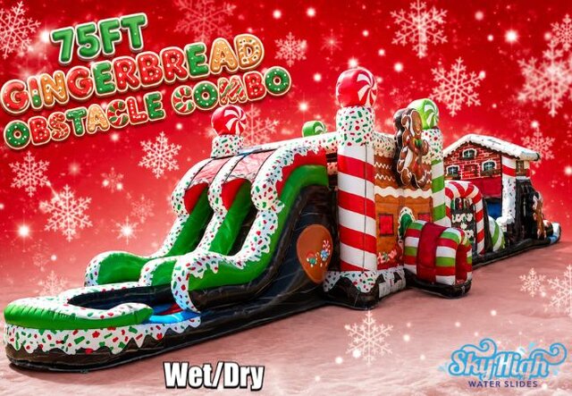 75ft Gingerbread Obstacle Course Combo