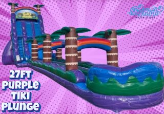 27ft Purple Tiki Plunge Double Lane Slide