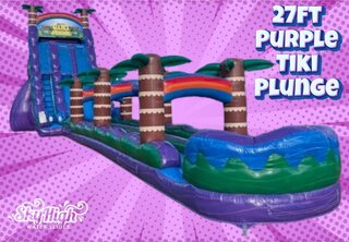 27ft Purple Tiki Plunge Double Lane Slide