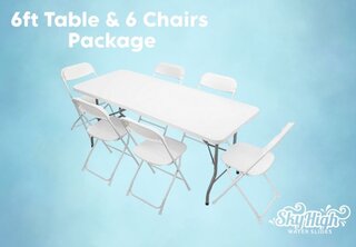 6ft Table and 6 Chairs Package