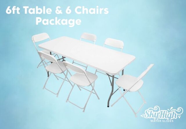 6ft Table and 6 Chairs Package