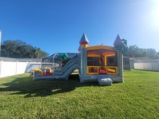 T-Rex Double Water Slide & Deep Pool