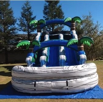 15 Ft Double Lane Water Slide