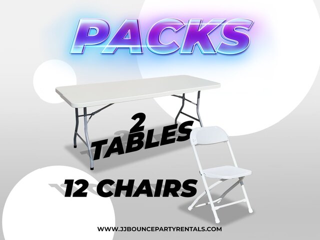 2 TABLES 12 CHAIRS