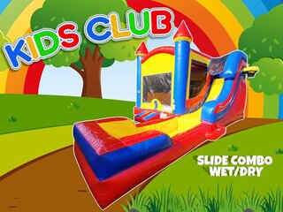 KIDS CLUB HOUSE 8 FT WATER SLIDE & DEEP POOL