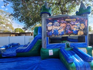 MINIONS DOUBLE SLIDE INFLATED POOL