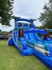 Blue 20ft Double Lane Slide