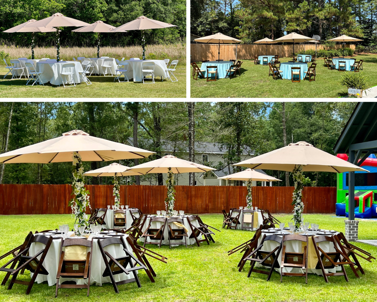 umbrella and table rental summerville sc